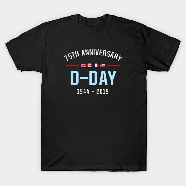 D-Day 75th Anniversary T-Shirt by SeattleDesignCompany